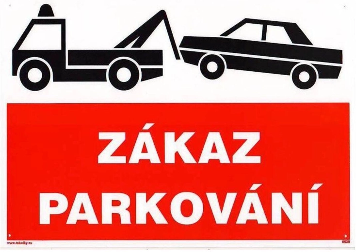 Tabla Prepovedano parkiranje A4 plast 210 × 297 mm