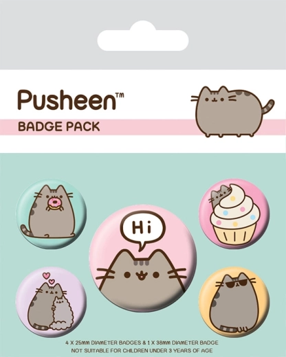 Set značk Pusheen Hi