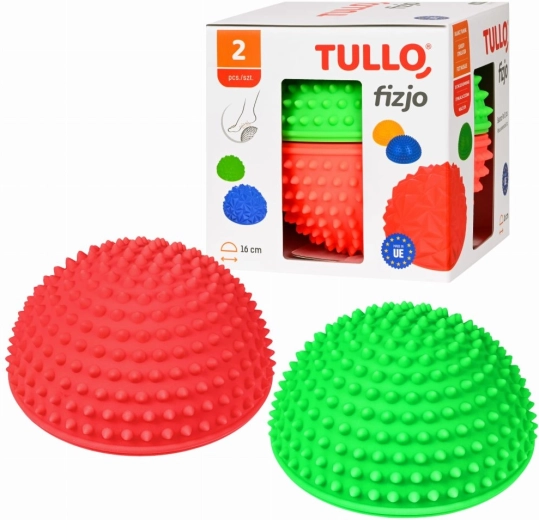 Tullo komplet dveh senzoričnih ravnotežnih polkrogel z izboklinami
