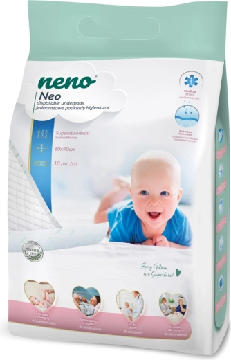 Enkratne previjalne podloge Neno 60 × 90 cm, 10 kos