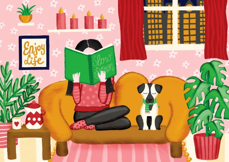 Pomirjajoče sestavljanka 1000 kosov