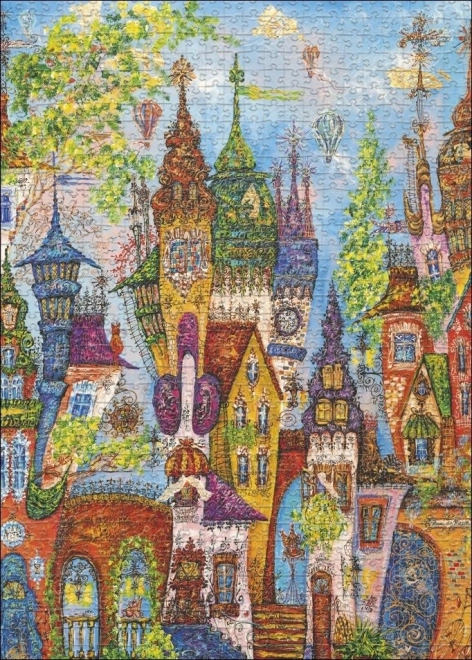 HEYE Puzzle Rdeči loki: Čarobna vas 1000 kosov