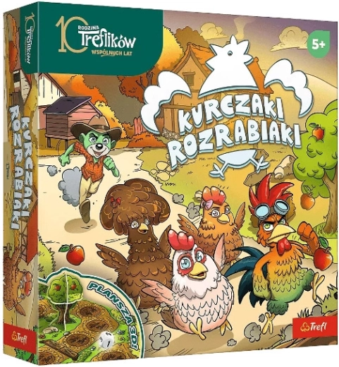 Razgrajeni piščančki – družinska igra zbiranja jabolk