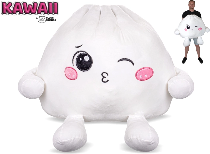 Plush Friends Kawaii mežikajoči plišasti Bao cmok 60 cm - 1 kos