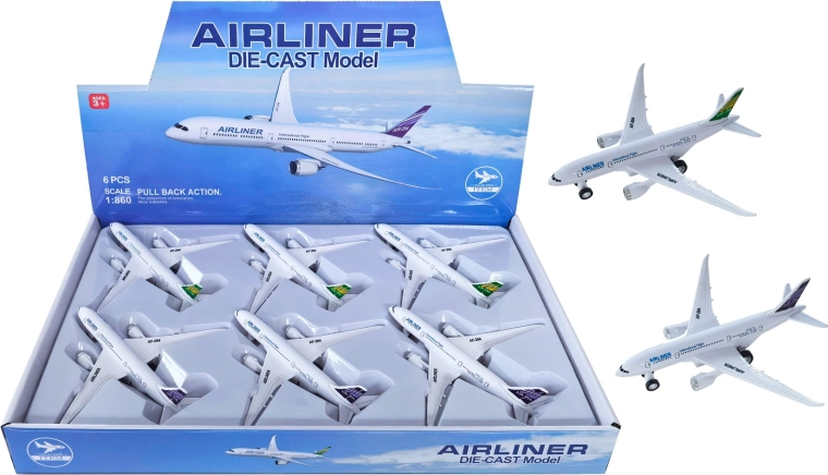 Kovinski model letala Airliner z vzvratnim navijanjem 1:660