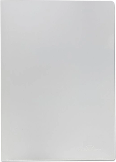 L-shaped A4 File Sleeve, matte clear, 90 microns, 100 pcs