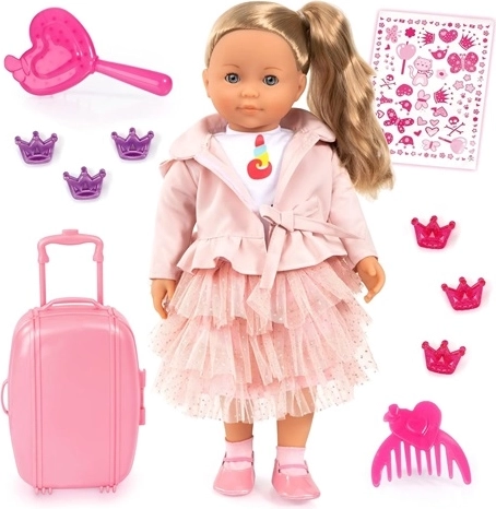 BAYER Charlene elegant doll 46 cm with travel suitcase and accessories