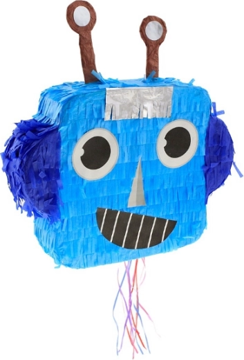 Piniata robot z vlečnimi vrvicami