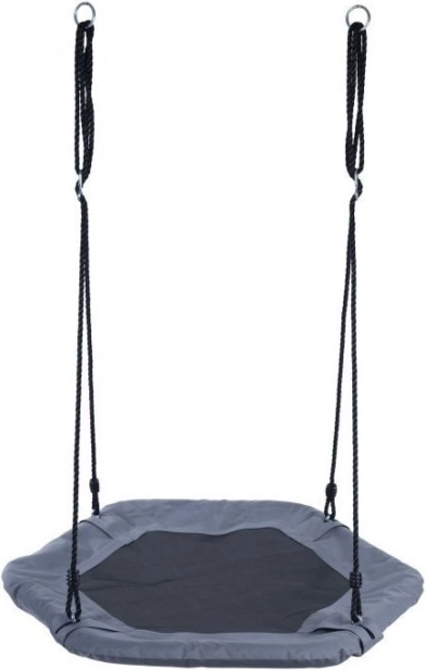 ECOTOYS šesterokotna gugalnica štorkljino gnezdo siva