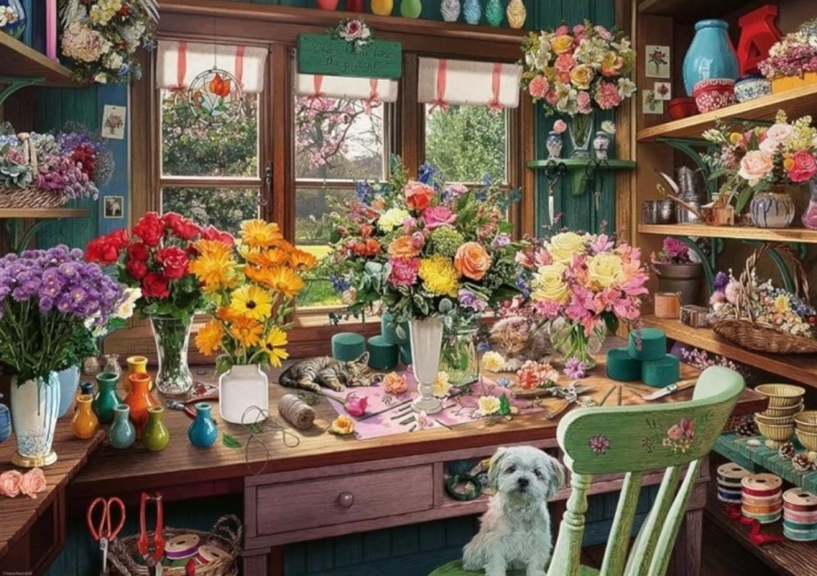 Sestavljanka RAVENSBURGER Cvetlična čarovnija 1000 koščkov