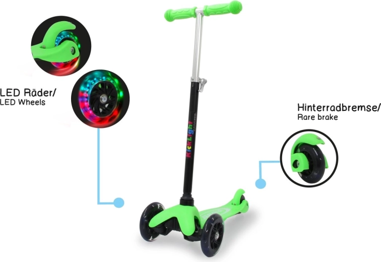 Otroški skiro JAMARA KickLight – Zelena