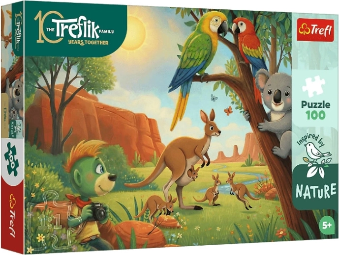 Trefl InspiredByNature sestavljanka koala in kenguruji 100 kosov