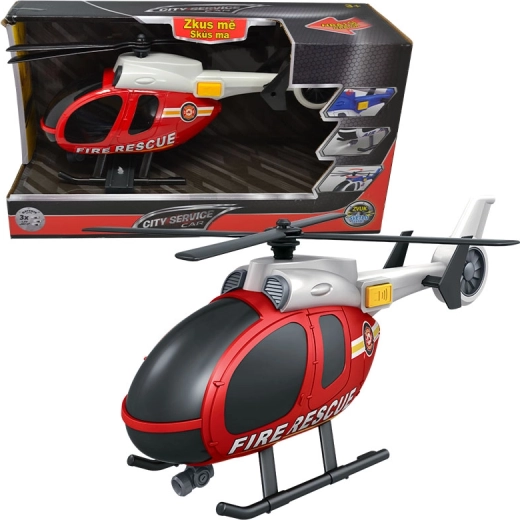 Gasilski helikopter 1:14 City Service Car s svetlobnimi in zvočnimi učinki