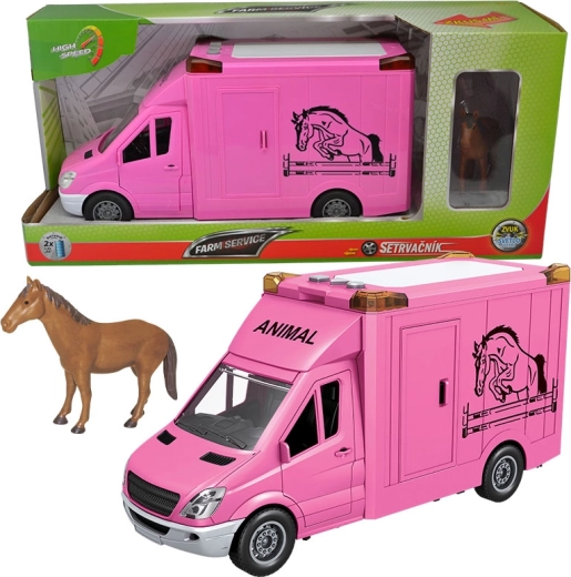 Mestno servisno vozilo 1:14 – prevoz konj, rožnato