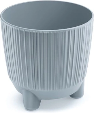 Cvetlični lonček na nogicah RYFO, svetlo siv, premer 10,7 cm