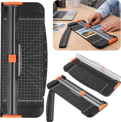 Ročni rezalnik papirja A3 s pomičnim nožem in zložljivim ravnilom