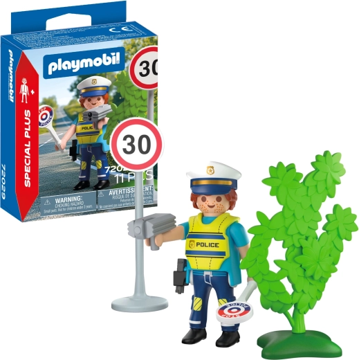 Playmobil Special Plus policist z radarjem in dodatki