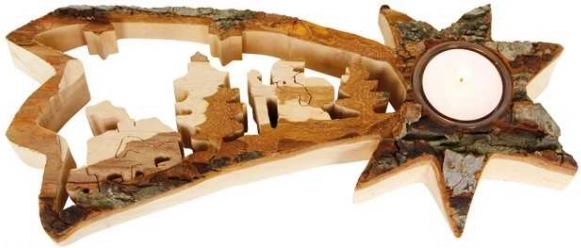 Božična dekoracija stojalo za čajno svečo Létavice