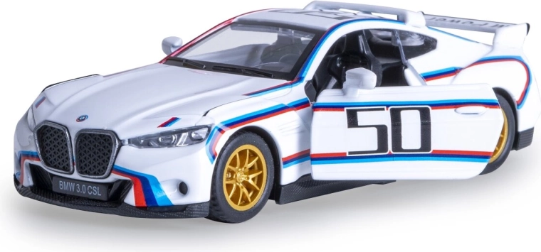 Kovinski model BMW 3.0 CSL Batmobile v merilu 1:42, bel