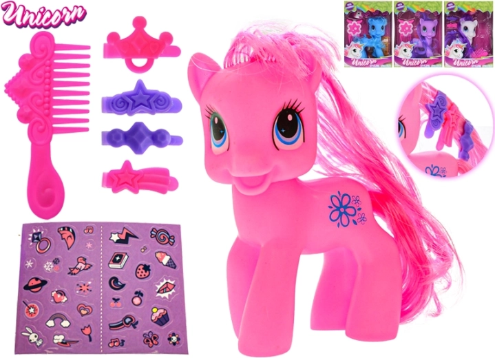 Čarobna figurica samoroga 11,5 cm z dodatki