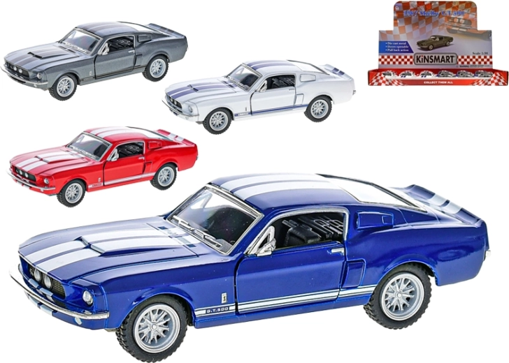 Kovinski model avtomobila Ford Shelby GT500 1967 1:38 z odpirajočimi se vrati in pull-back mehanizmom