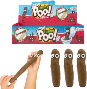 Anti-stress moldable rubber poop 15 cm - 1 piece