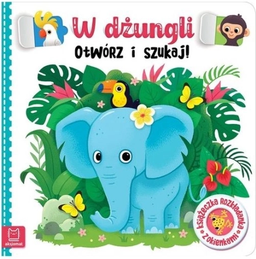 Knjižica z odpiralnimi okenci: odpri in poišči v džungli