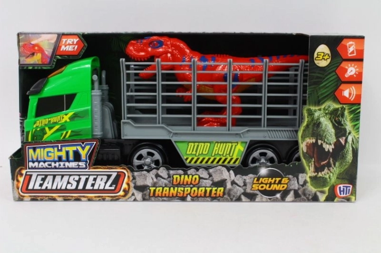 Teamsterz Mighty Machines transporter z dinozavrom s svetlobo in zvokom