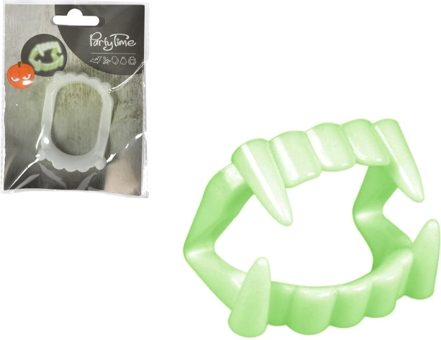 Fluorescenčna vampirska čeljust za noč čarovnic