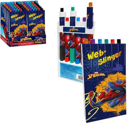 Set 6 barvnih kulijev SPIDERMAN