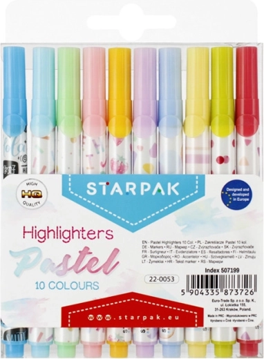 Pastelni označevalci STARPAK – komplet 10 kosov