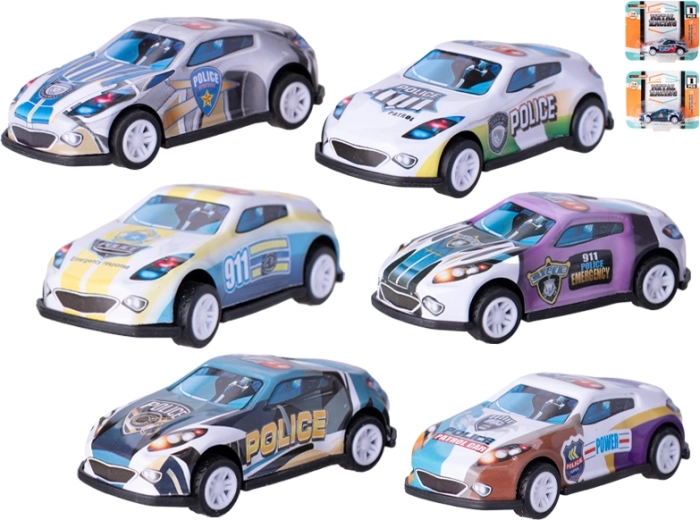 Kovinski športni avtomobilček z vzvratnim pogonom 6,5 cm