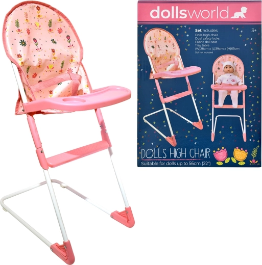 Zložljiv stol za hranjenje punčk Dolls World