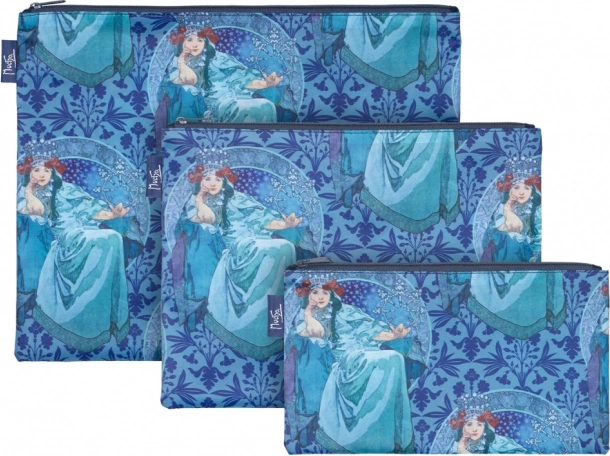 Set of 3 Mucha Hyacinta pouches