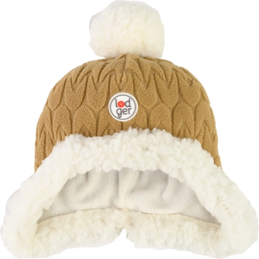 Lodger flisasta zimska kapa Hatter empire fleece dark honey (3–6 mesecev) - 1 kos