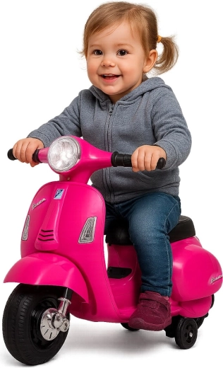 Otroški električni skuter Vespa Mini, rožnat