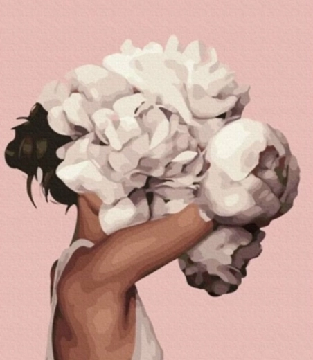 Diamantno slikanje – abstraktna glava v oblakih 30 × 40 cm