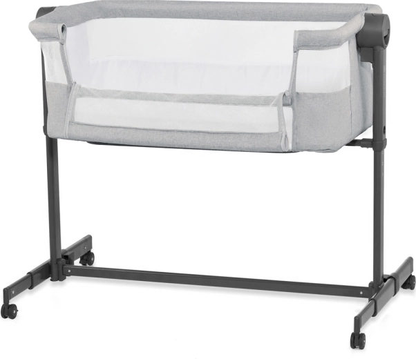 Kinderkraft obposteljna posteljica 2 v 1 Nestee Up 2, svetlo siva