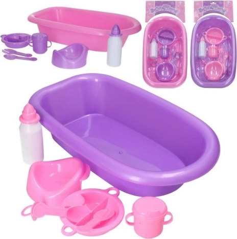 Kopalna kad z dodatki za punčko Baby World Mini Bath
