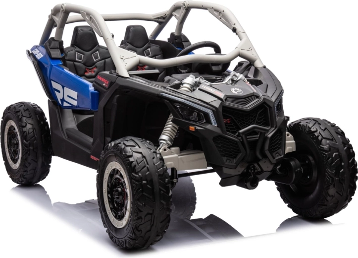 Električni otroški avto na akumulator Can-Am Maverick Turbo RR – modro-siv, lakiran