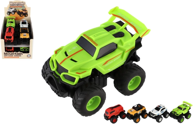 Terenska vozila na vztrajnik – komplet 4 vrste, 8 kosov v škatli