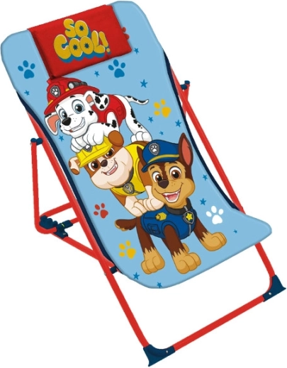 folding children's lounger paw patrol 66 cm