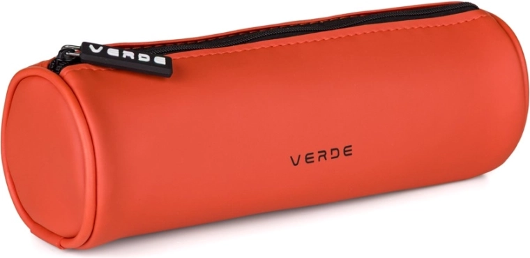 Okrogla peresnica etui VERDE v opečni barvi