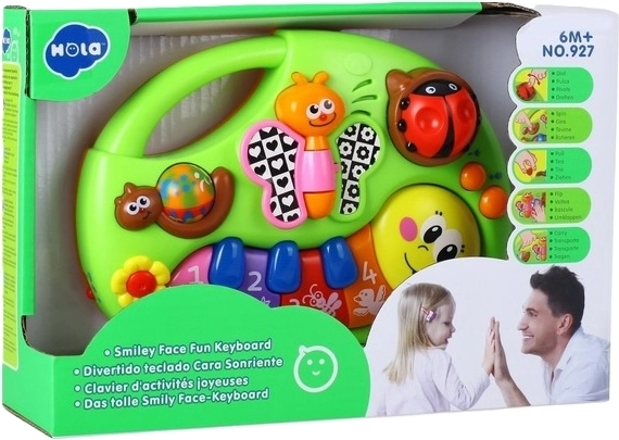 Hola SmilyPlay otroški glasbeni klaviatur s smešnim obrazom