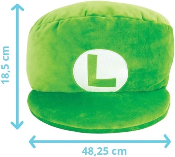 TOMY Nintendo Super Mario plišasta kapa Luigi