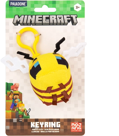 Minecraft plišasti obesek za ključe čebela - 1 kos
