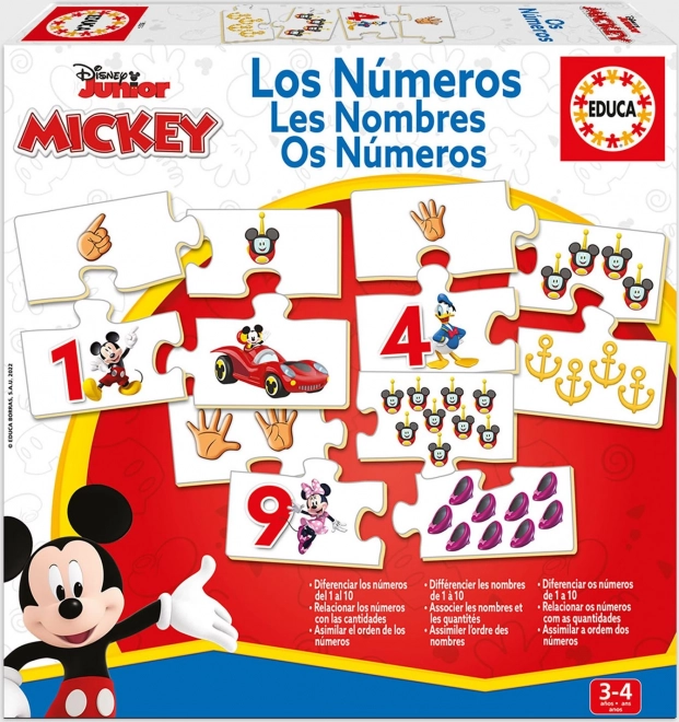 Educa sestavljanka Mickey in prijatelji – štetje 10×4 koščki