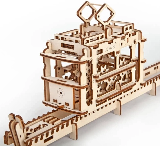 Ugears kabinska žičnica s progo – 3D lesena mehanska sestavljanka