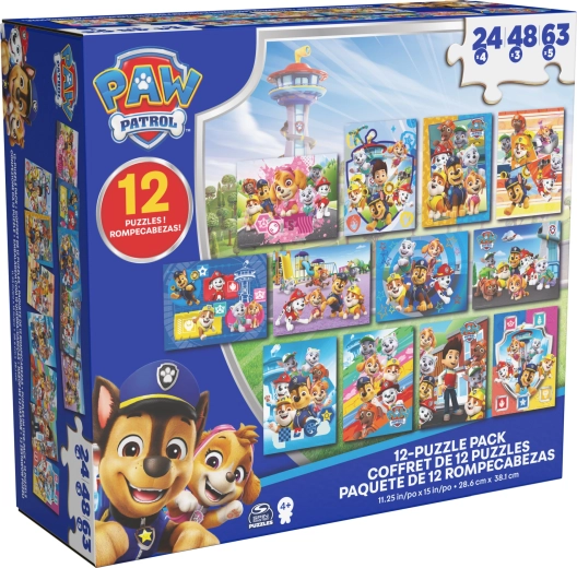 Sestavljanka PAW PATROL 12 v 1 – velik komplet otroških sestavljank