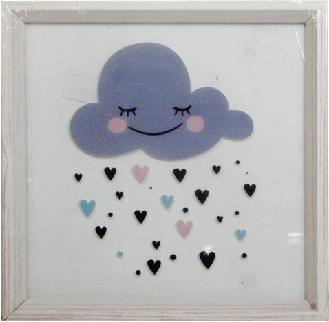 Slika z nasmejanim oblačkom 30 × 30 cm v okviru